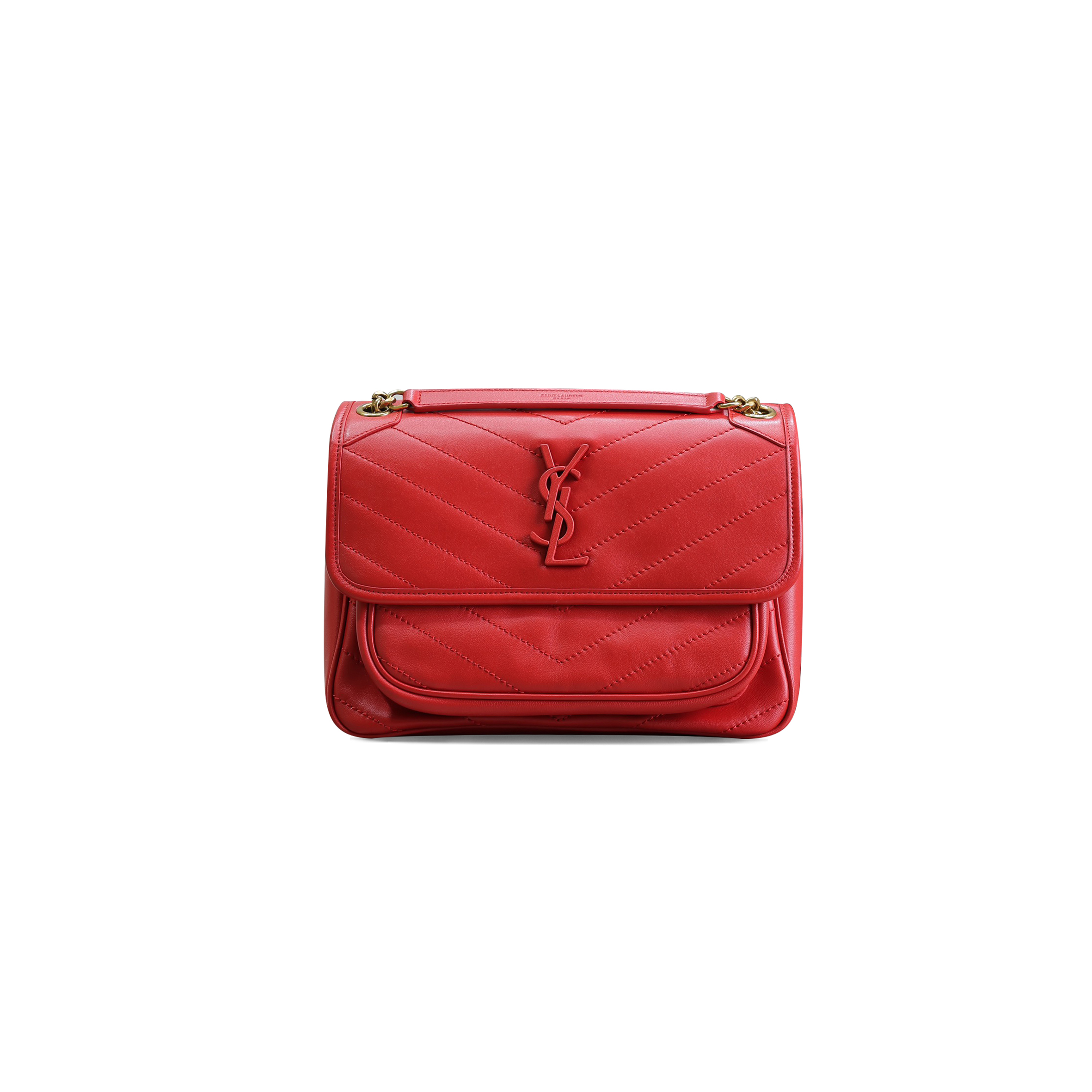 YSL NIKI MEDIUM CHAIN BAG IN LAMBSKIN 498894564121 (28*20.5*8.5cm)